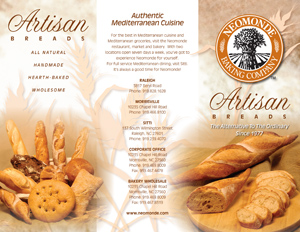 Neomonde Artisan Bread Brochure Outside