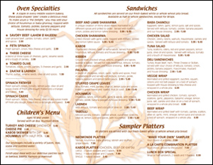 Neomonde Bakery And Deli Menu Inside