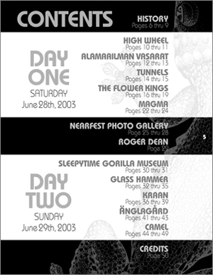 NEARfest 2003 Contents