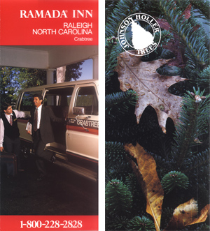 Ramada Inn & Johnson Holler Trees Brochure Covers